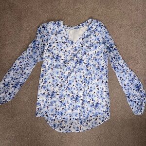 Floral Blue Women's Top